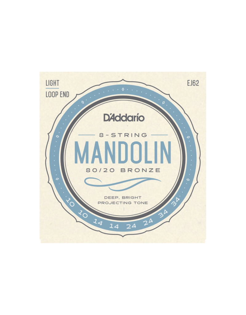 D'addario EJ62 Light 80/20 Bronze mandolin strings 010-034