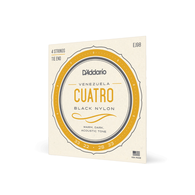 D'addario EJ98 Cuatro strings black nylon