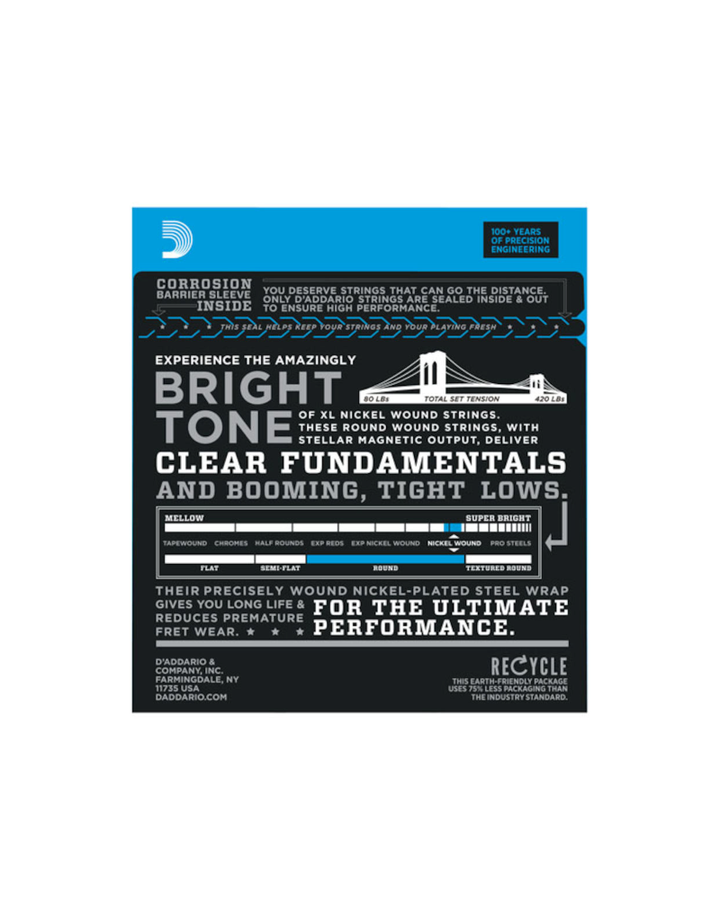 D'addario EXL160 Long Scale Bass Guitar Strings 050-105