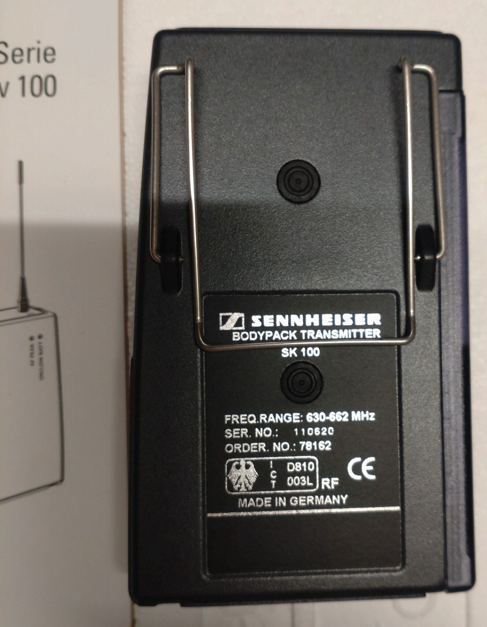 Sennheiser SK100 Bodypack transmitter