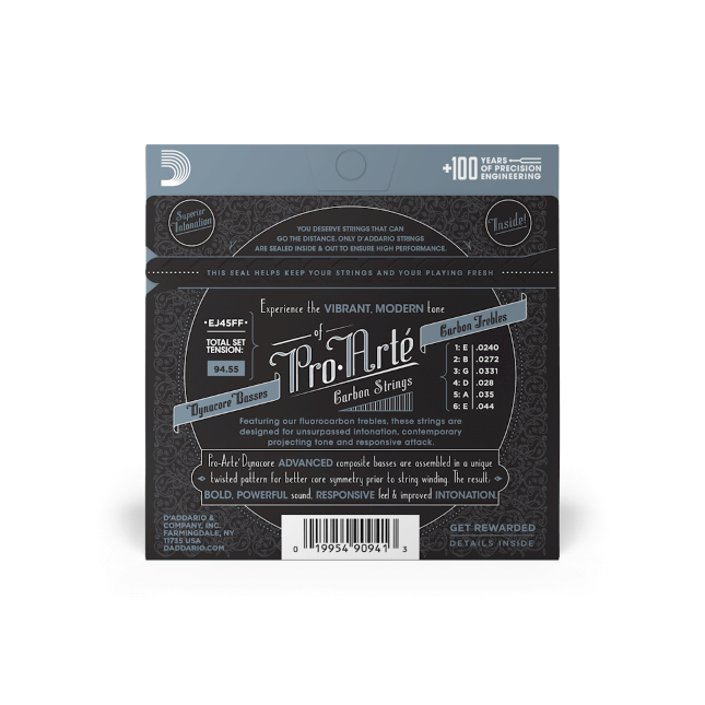 D'addario EJ45FF Normal tension Carbon classical guitar strings