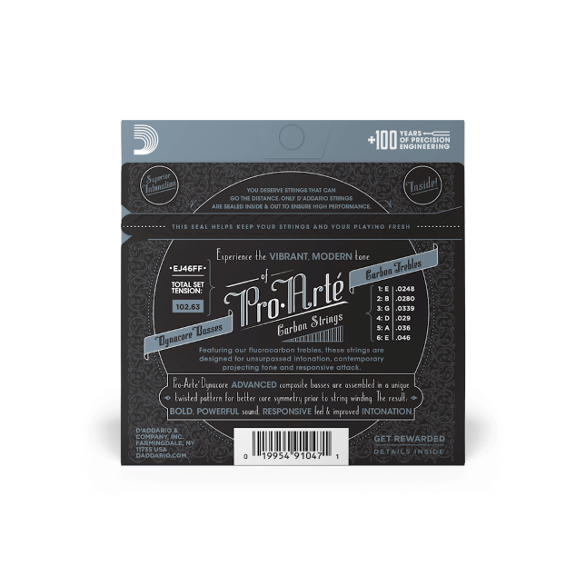 D'addario EJ46FF Hard tension Carbon classical guitar strings