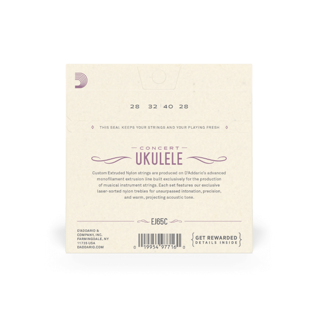 EJ65C Clear nylon concert ukelele snaren