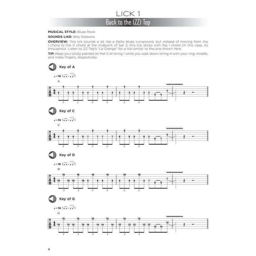 First 50 Licks you should play on guitar