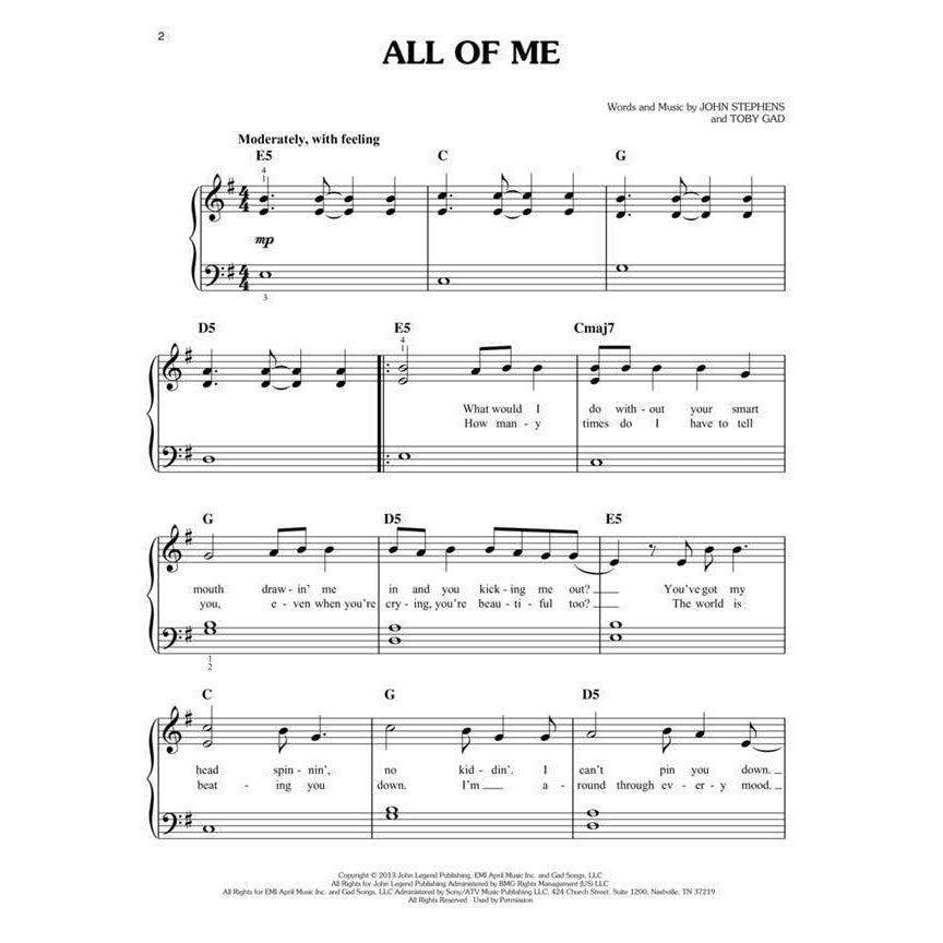 First 50 Pop Hits you should play on the piano