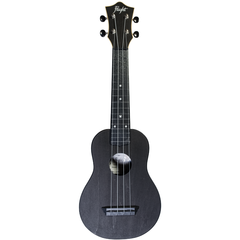 TUS35 Travel zwart sopraan ukelele