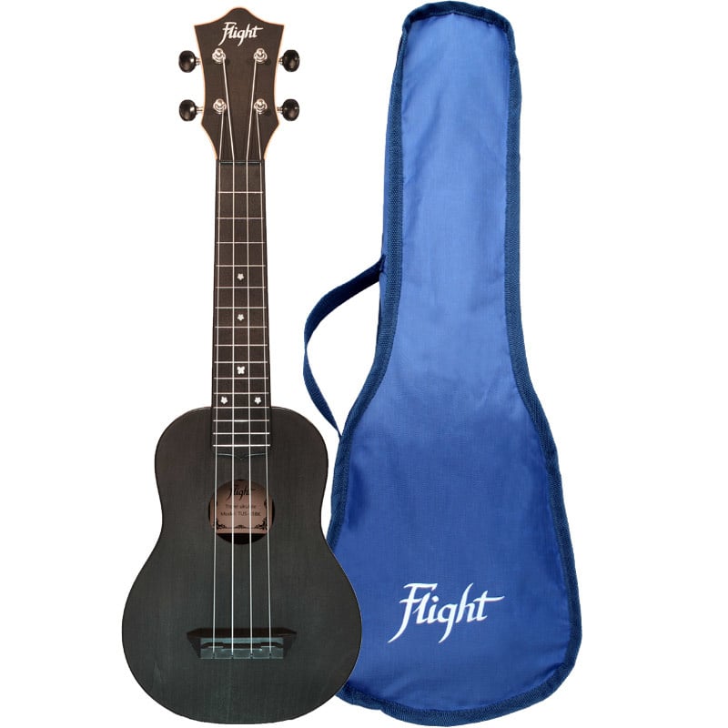 TUS35 Travel zwart sopraan ukelele