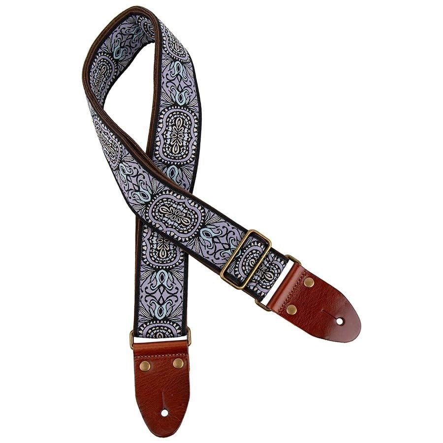 Klassieke jacquard serie paars/blauwe gitaar riem