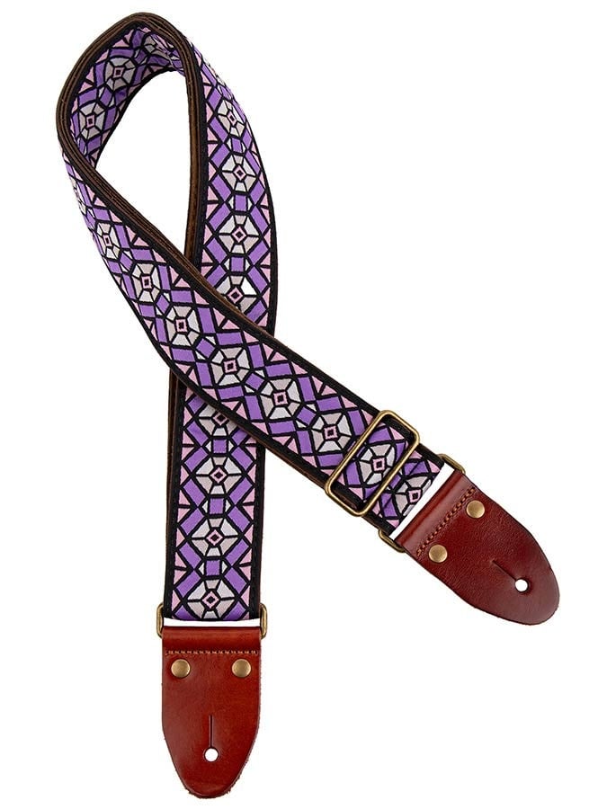 Gaucho Classic Jacquard Series Purple/Pink Guitar Strap