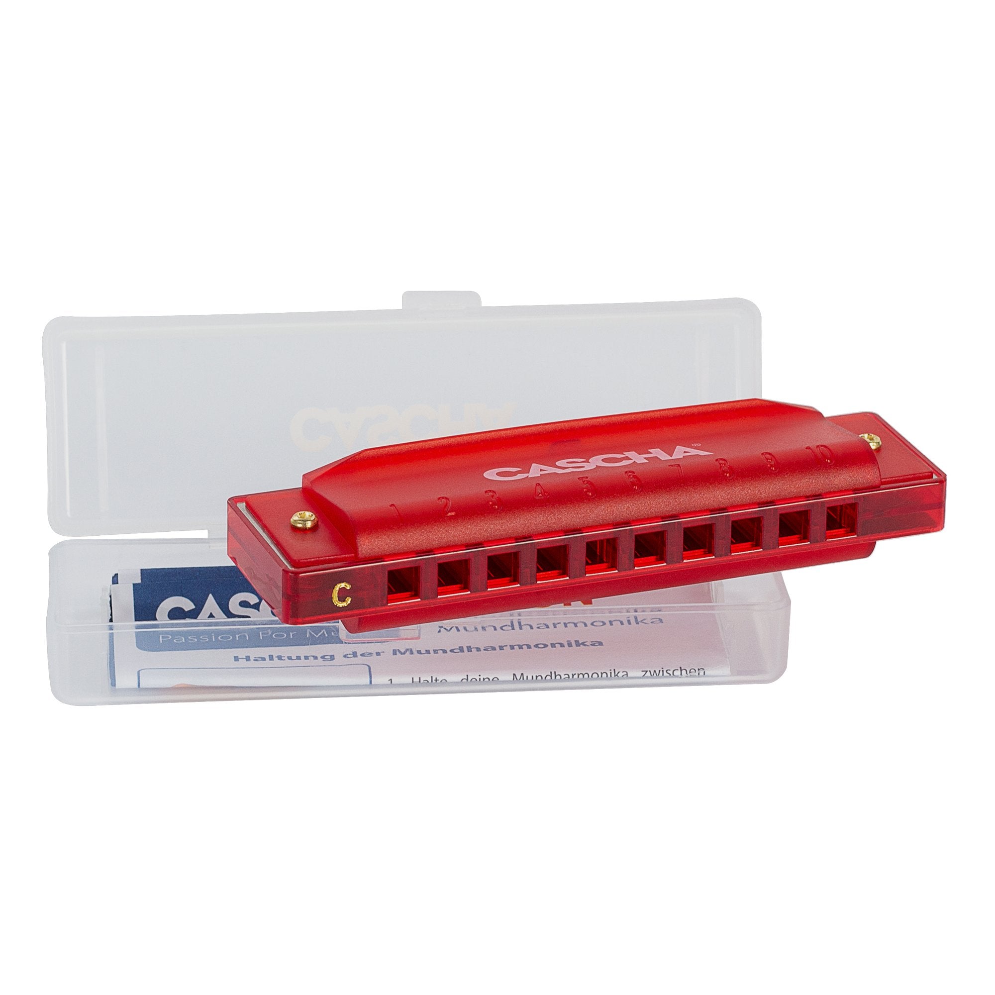 Fun blues mondharmonica rood