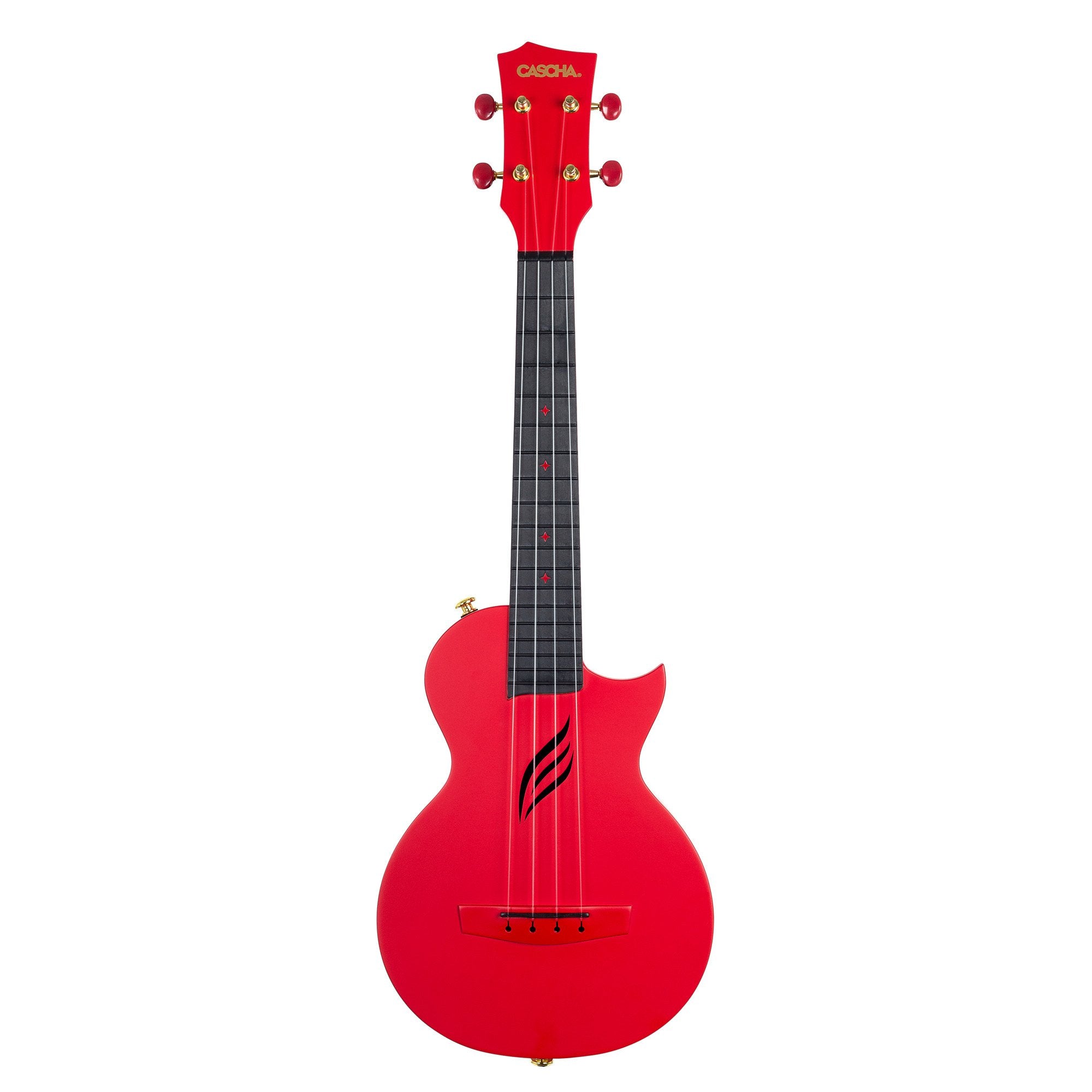 Cascha HH2280 Carbon fiber red concert ukulele