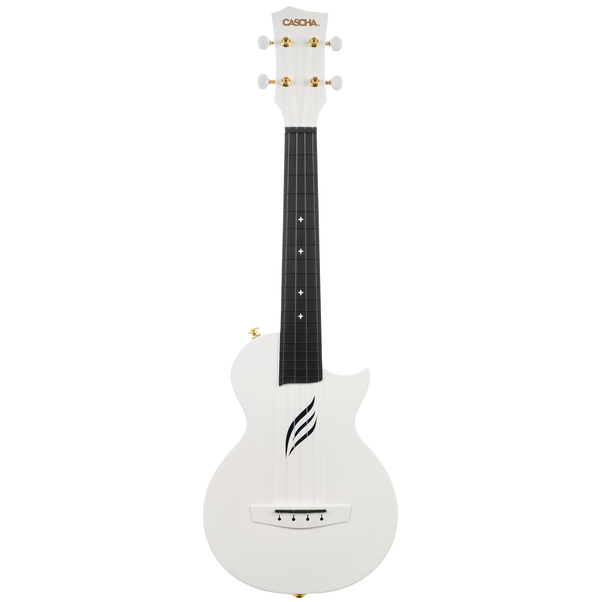 Cascha HH2286 Carbon fiber white concert ukulele