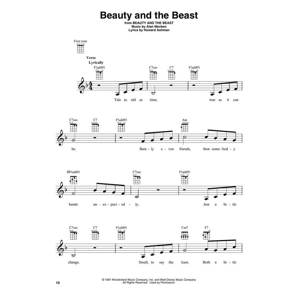 First 50 Disney Songs you should play on the ukulele