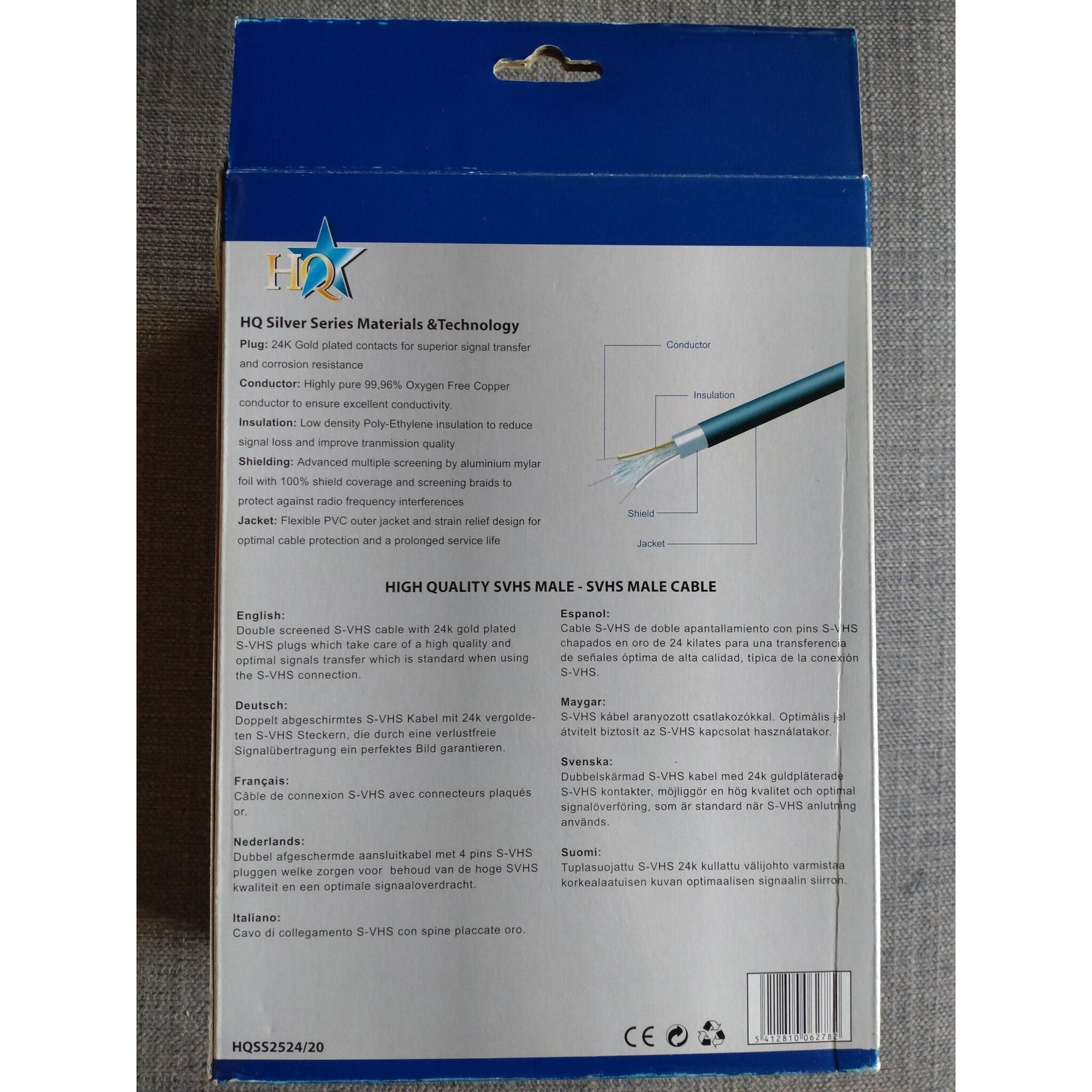 HQSS2524/10 S-VHS kabel 20 meter