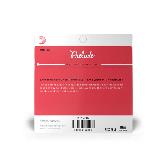 J810 Prelude Viool snaren medium tension