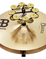 HTHH2B-BK Hi-hat dubbele tambourine met messing jingles