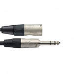 XLR kabel XLR male naar 6,3mm TRS jack 1,5 meter