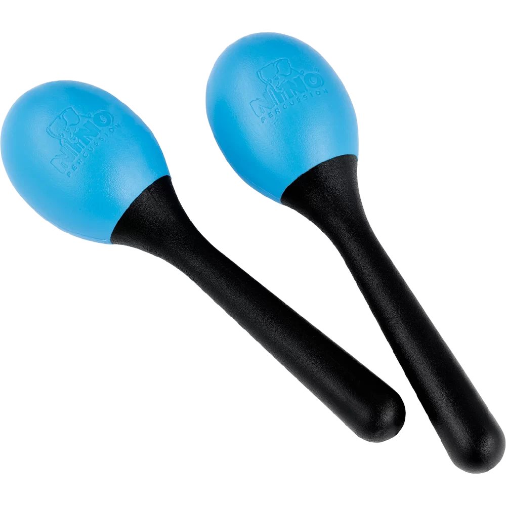 569SB Gegoten ABS egg maracas sky blauw