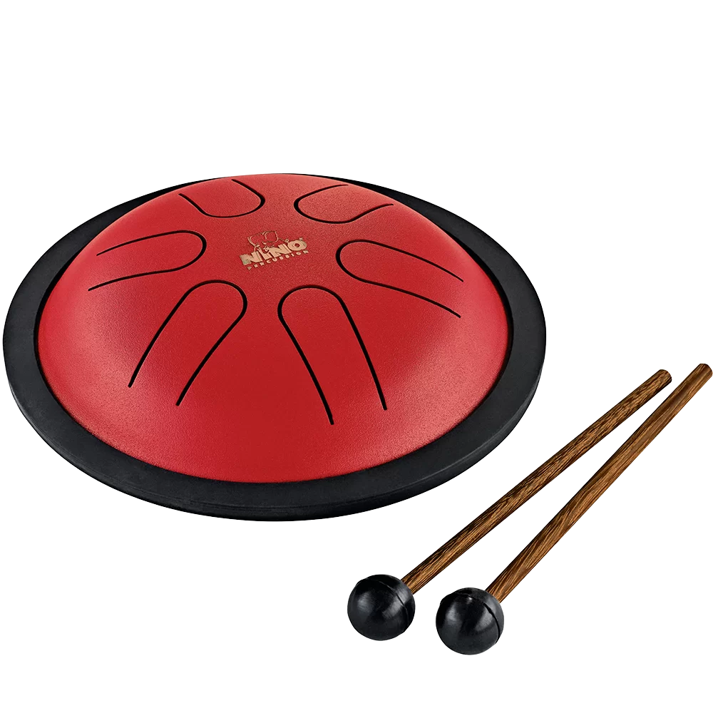 Mini tongue drum 6" rood