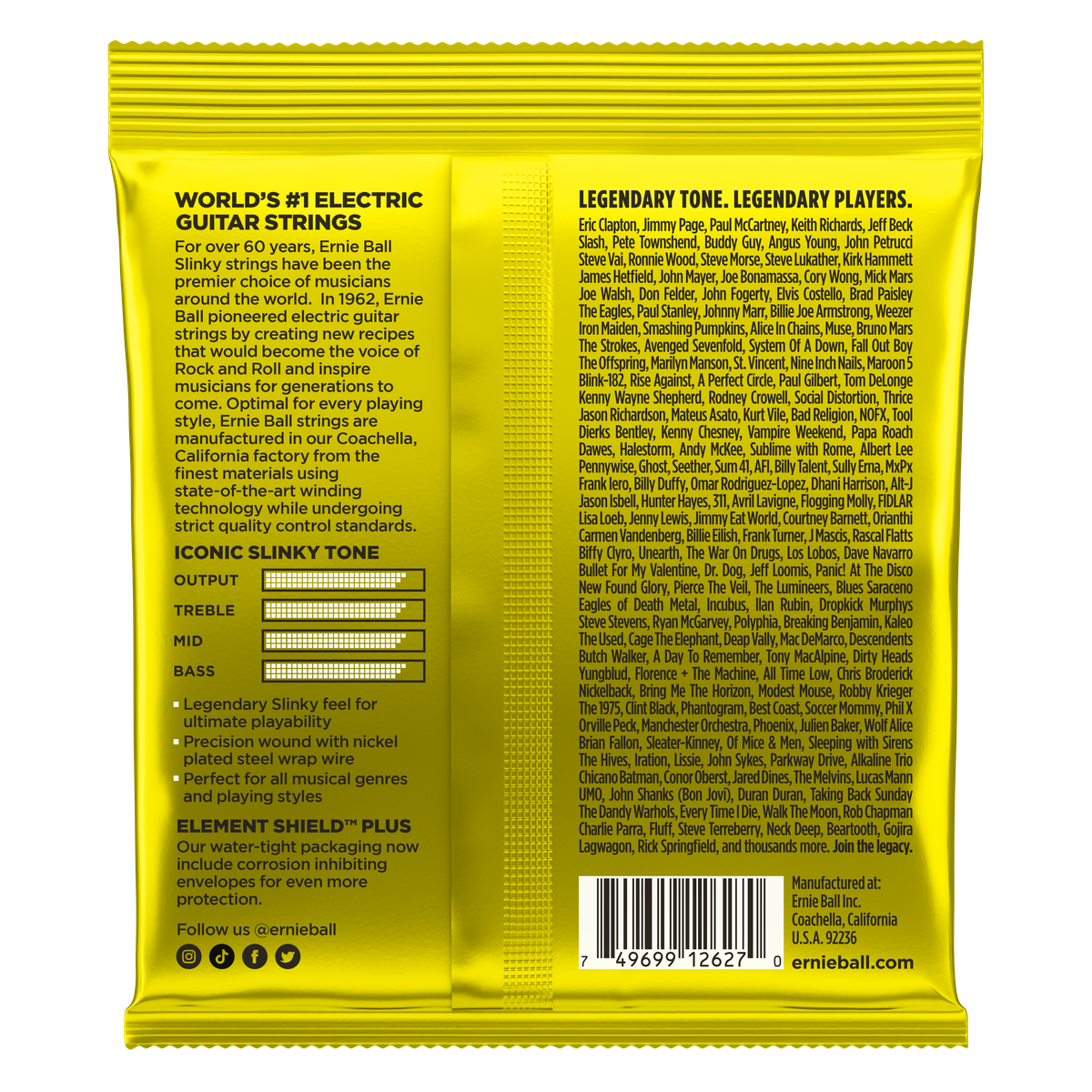 Ernie Ball 2627 Beefy Slinky Electric Guitar Strings 011-054