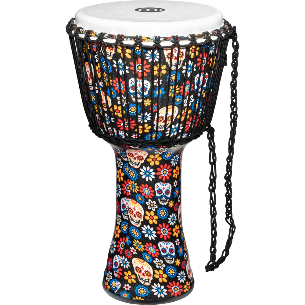 PADJ7-L-F Rope tuned 12" djembe Day of the Dead