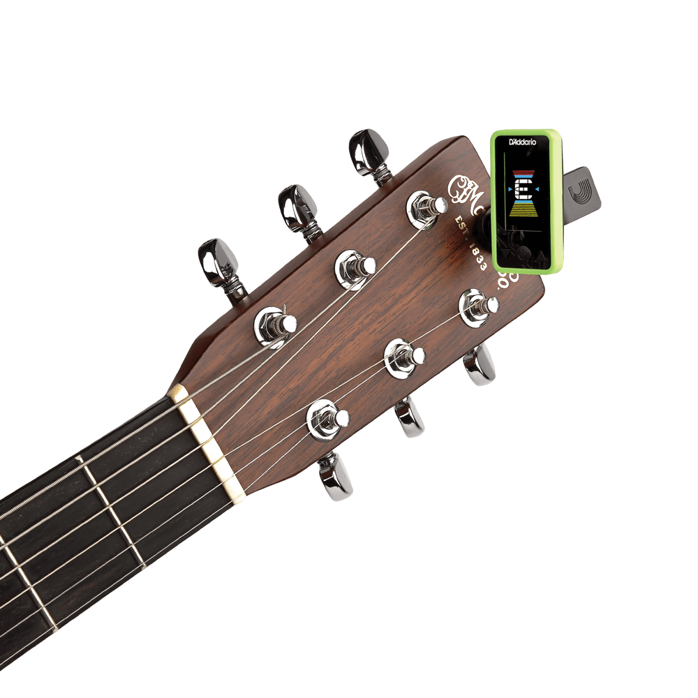 D'addario Eclipse tuner Chromatic Headstock Tuner Green