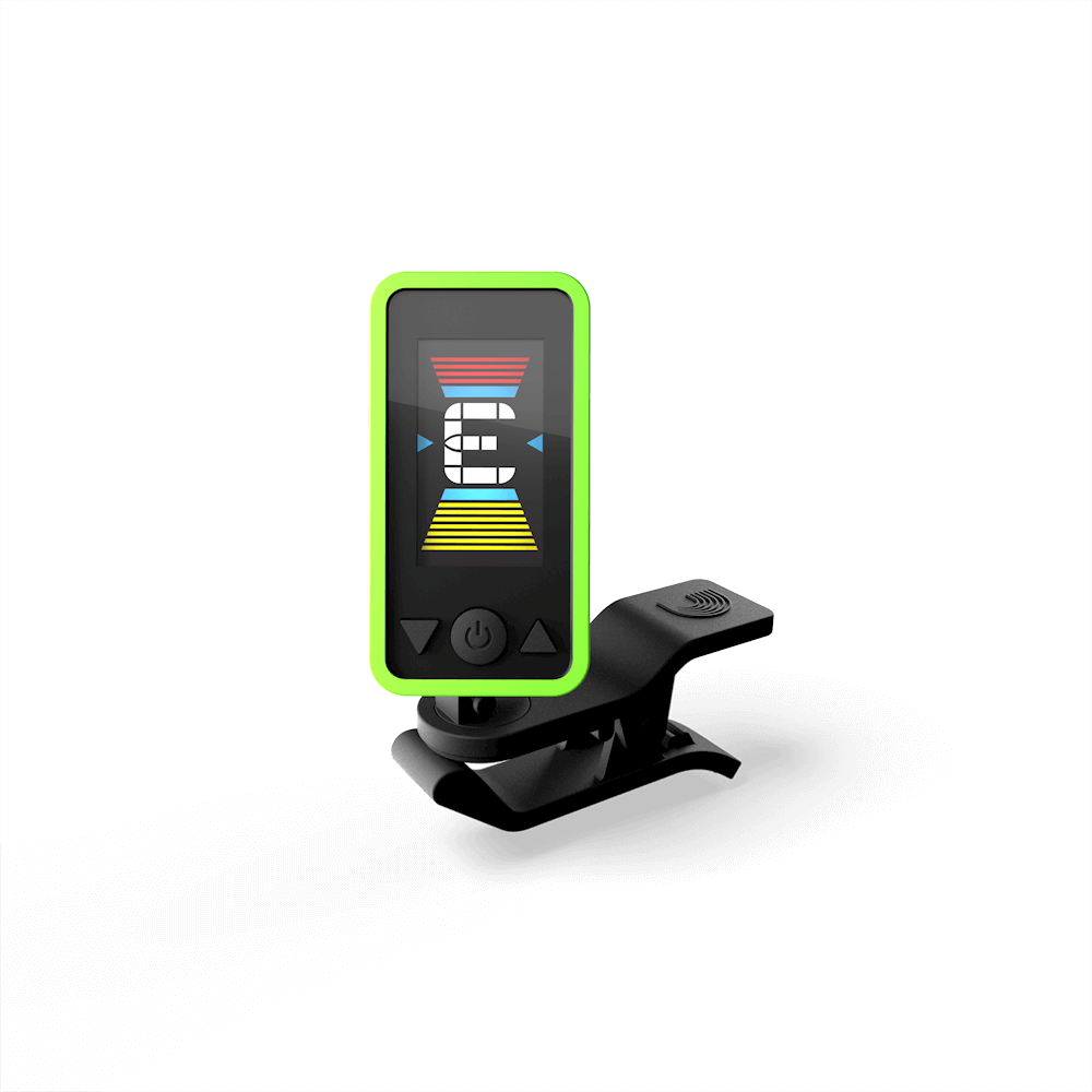 D'addario Eclipse tuner Chromatic Headstock Tuner Green