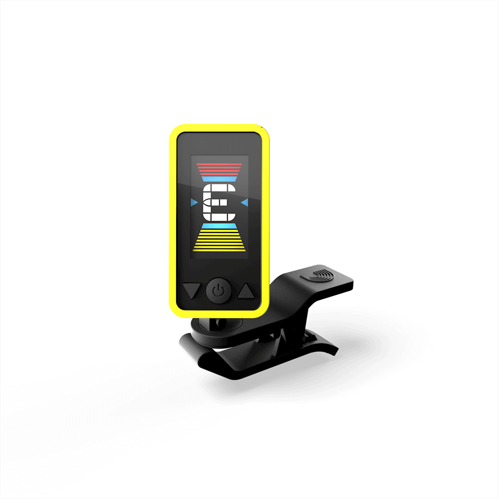D'addario Eclipse tuner Chromatic Headstock Tuner Yellow