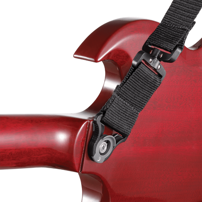 PWSALSV00 Auto Lock swivel polypro gitaar riem zwart