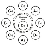 Harmony Handpan D Amara roestvrij staal