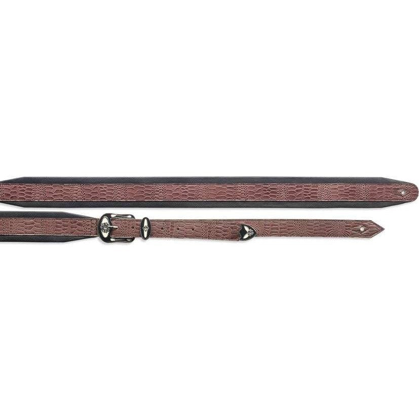 SLPL-66-BRN/BLK Leder gitaar riem