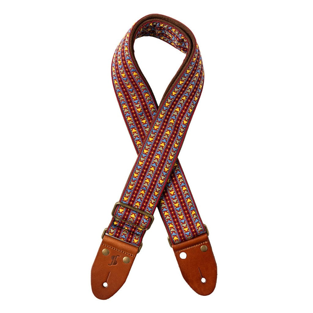 Klassiek rood gitaar riem