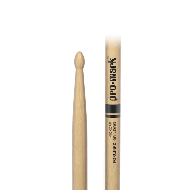 Promark Classic forward TX5ALW 5A Long Hickory oval wooden tip Drum sticks