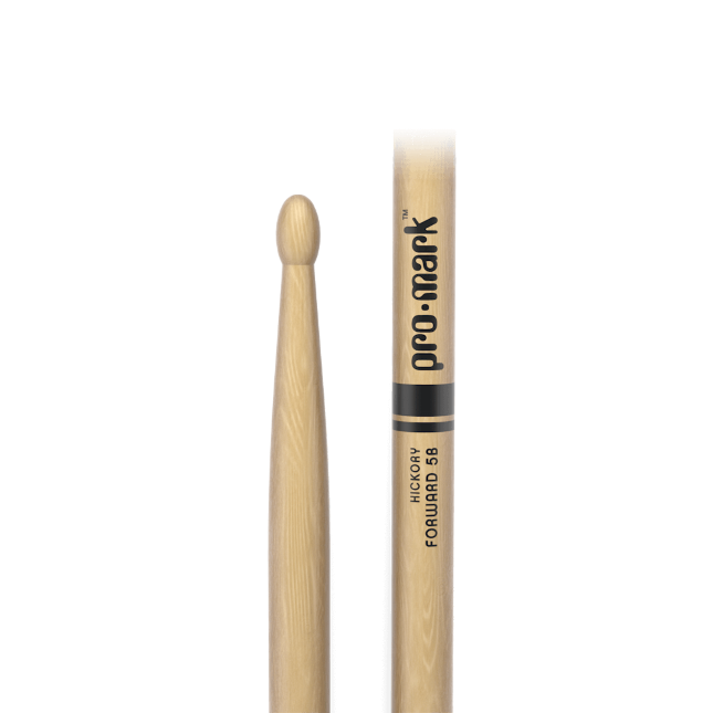 Promark Classic Forward TX5BW 5B Hickory Oval Wooden Tip Drumsticks