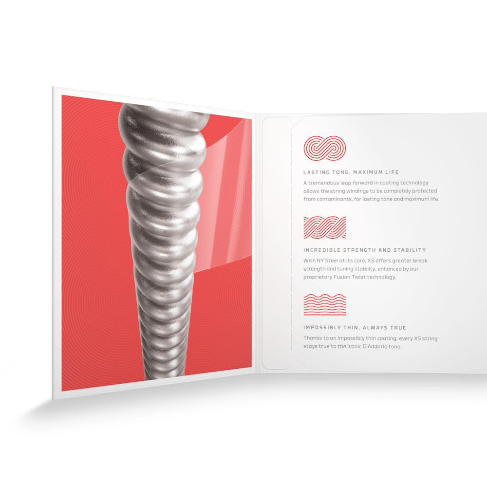 D'addario XSE1052 Light Top/Heavy Bottom coated electric guitar strings 010-052